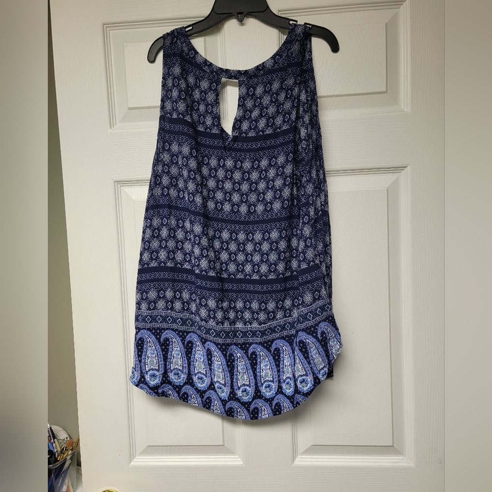 Blue Sleeveless Top